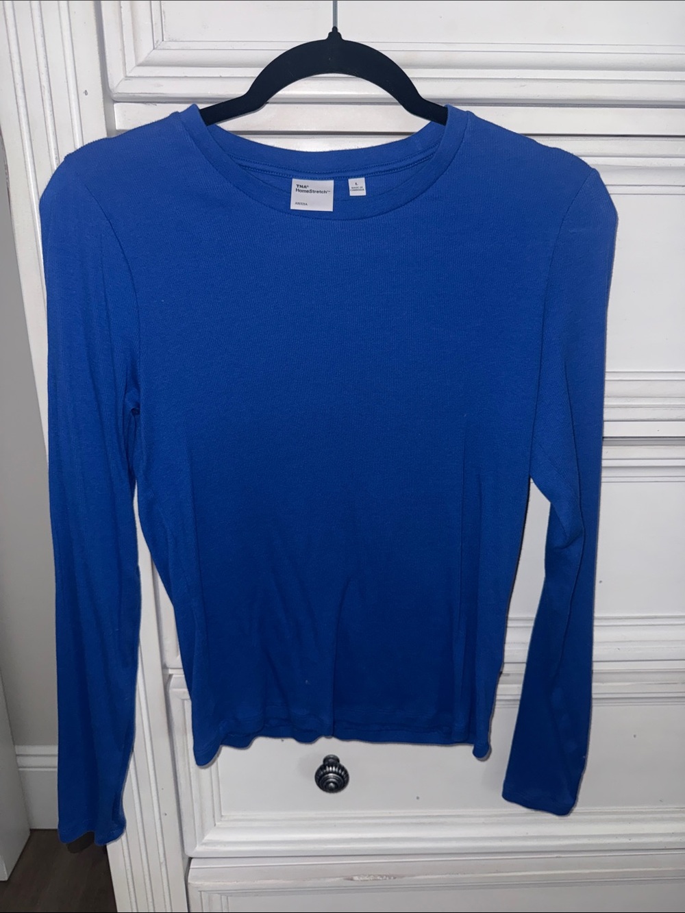 Aritzia TNA Homestretch Classic Long-Sleeve Crewneck Top - Royal Blue